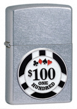 Zippo Poker Chip Emblem Street Chrome 24053