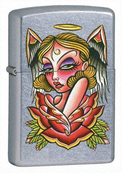 Zippo Tattoo Art Evil Angel Street Chrome 24071