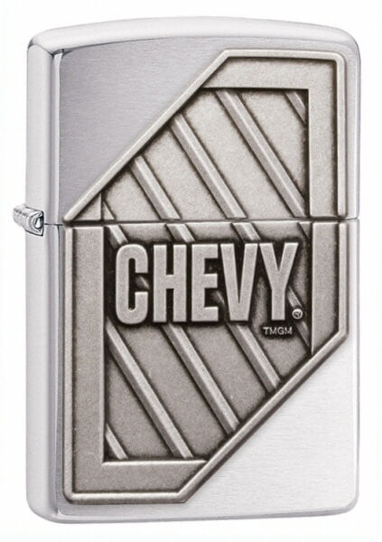 Zippo Chevy Bars Emblem Brushed Chrome 24272