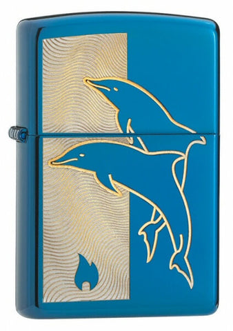 Zippo Jumping Dolphins Sapphire 24296
