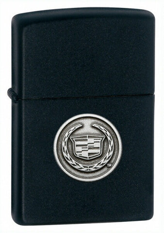 Zippo Cadillac Crest Emblem Black Matte 24303