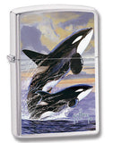 Zippo Guy Harvey Killer Whales Brushed Chrome 24305