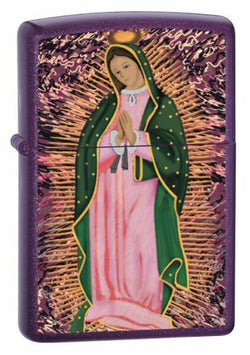 Zippo Blessed Mother Purple Shimmer 24350