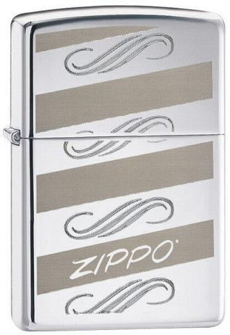Zippo Windswept High Polish Chrome 24456