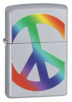 Zippo Peace Sign Satin Chrome 24475