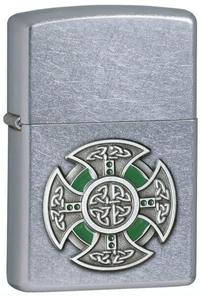 Zippo Celtic Cross Emblem Street Chrome 24829