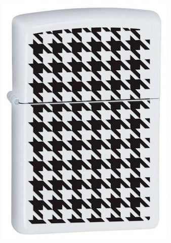Zippo Hounds Tooth White Matte 24888