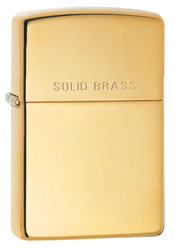 Zippo High Polish Brass with Solid Brass Engraved 254