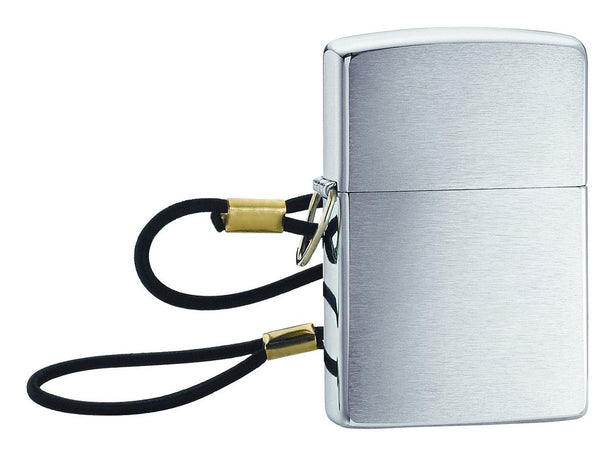 Zippo Lossproof with Loop & Lanyard Brushed Chrome 275