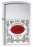 Zippo American Classic Armor High Polish Chrome Lighter 28069