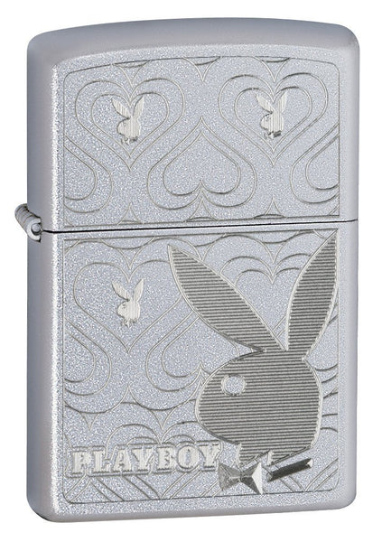 アクセサリー PLAYBOY Lighter case(SILVER) Zippo Playboy Bunny Hearts Satin Chrome Lighter 28077 – Real Guts