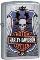 Zippo Harley-Davidson Bar & Shield w/ Skull, Street Chrome 28126