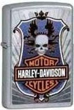 Zippo Harley-Davidson Bar & Shield w/ Skull, Street Chrome 28126
