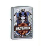 Zippo Harley-Davidson Bar & Shield w/ Skull, Street Chrome 28126
