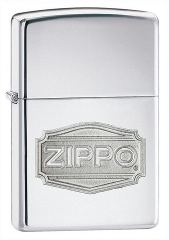 Zippo Logo High Polish Chrome 28187