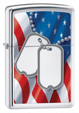 Zippo High Polish with Frag and Dog Tags Lighter 28291