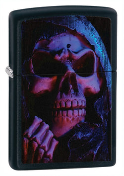 Zippo Black Matte Grim Reaper Lighter 28306
