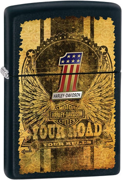 Zippo Harley-Davidson Your Road Black Matte 28350