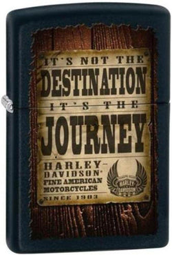 Zippo H-D It's The Journey Lighter, Black Matte 28351