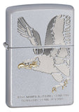 Zippo Satin Chrome Eagle Lighter 28356