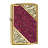 Zippo Damask Brushed Brass 28377