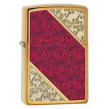 Zippo Damask Brushed Brass 28377