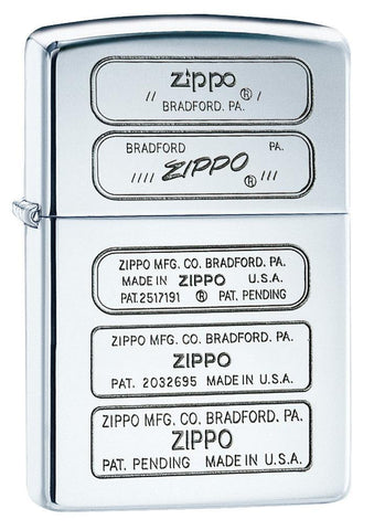 Zippo Stamp High Polish Chrome 28381