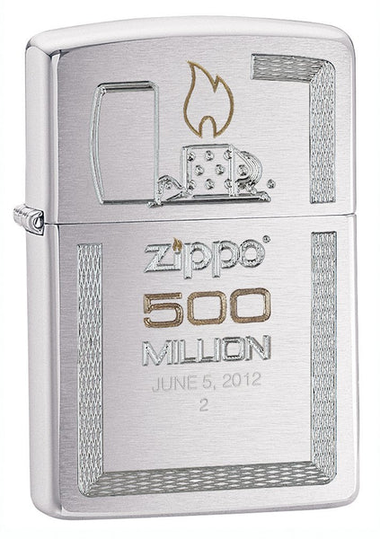 Zippo Brushed Chrome 500 Millionth Lighter 28412