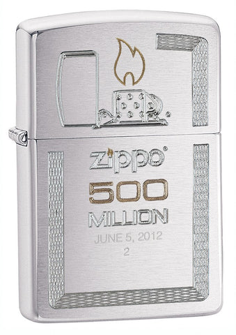 Zippo Brushed Chrome 500 Millionth Lighter 28412