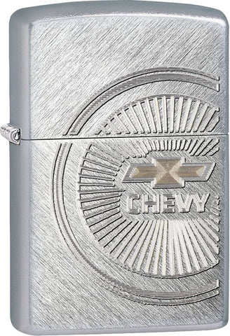 Zippo Chevy Pocket Lighter with Brushed Chrome 28423