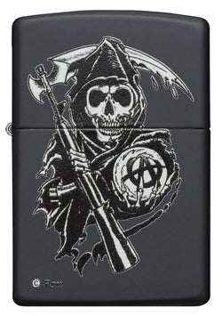 Zippo Sons of Anarchy SAMCRO Grim Reaper Black Matte 28504