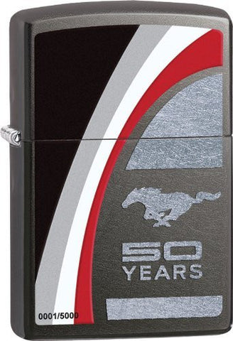 Zippo Ford Mustang 50 Years Anniversary Gray Dusk 28543
