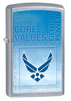 Zippo US Air Force Core Values Street Chrome 28622