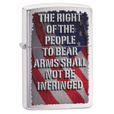 Zippo The Right to Bear Arms Brushed Chrome 28641