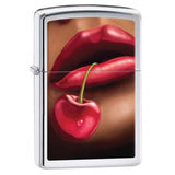 Zippo Sexy Lips and Cherry High Polish Chrome 28655