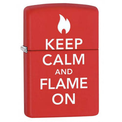 Zippo Keep Calm and Flame On Red Matte 28671