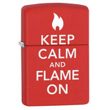 Zippo Keep Calm and Flame On Red Matte 28671