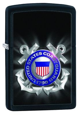 Zippo US Coast Guard Logo Black Matte 28745