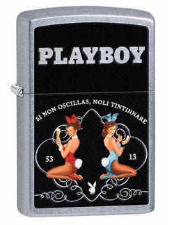 Zippo Playboy Double Bunnies Street Chrome 28839