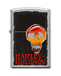 Zippo Harley-Davidson Light Bulb Skull Logo Street Chrome 28890