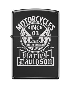 Zippo Harley-Davidson Winged Ebony Finished 28891