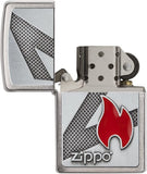 Zippo Z Flame Emblem Brushed Chrome 29104