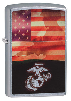 Zippo U.S. Marine Corps. Street Chrome 29123
