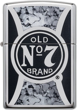 Zippo Jack Daniel's Old No. 7 High Polish Chrome Pocket Lighter 29233