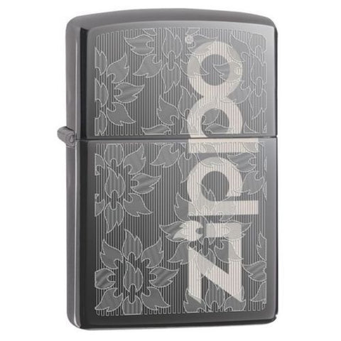 Zippo Logo Black Ice Pocket Lighter 29241