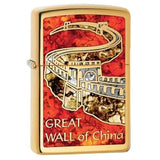 Zippo Great Wall of China High Polish Brass Pocket Lighter 29244