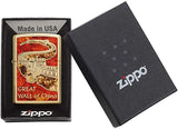 Zippo Great Wall of China High Polish Brass Pocket Lighter 29244