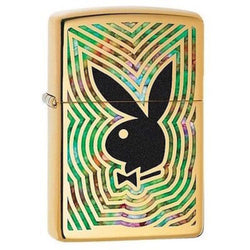 Zippo Playboy Rabbit Head High Polish Brass Pocket Lighter 29252