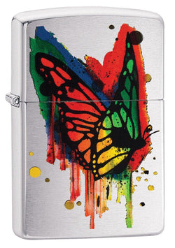 Zippo Butterfly Brushed Chrome 29392