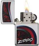 Zippo Satin and Ribbons High Polish Chrome 29415